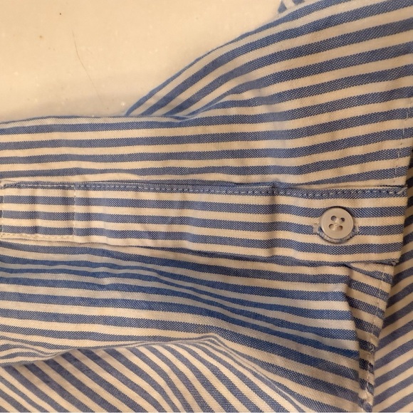 COS Women’s Striped Accent Mixed Media blue /white Sweater Top Sz M NWOT - Picture 8 of 11